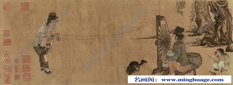 王居正《纺车图》超高清大图百度云网盘下载