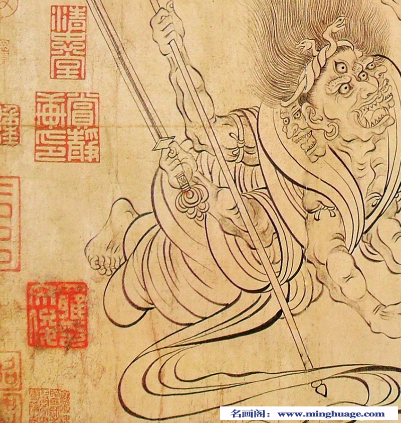 吴道子超高清《天王送子图》国画百度云网盘下载