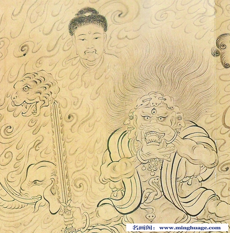 吴道子超高清《天王送子图》国画百度云网盘下载